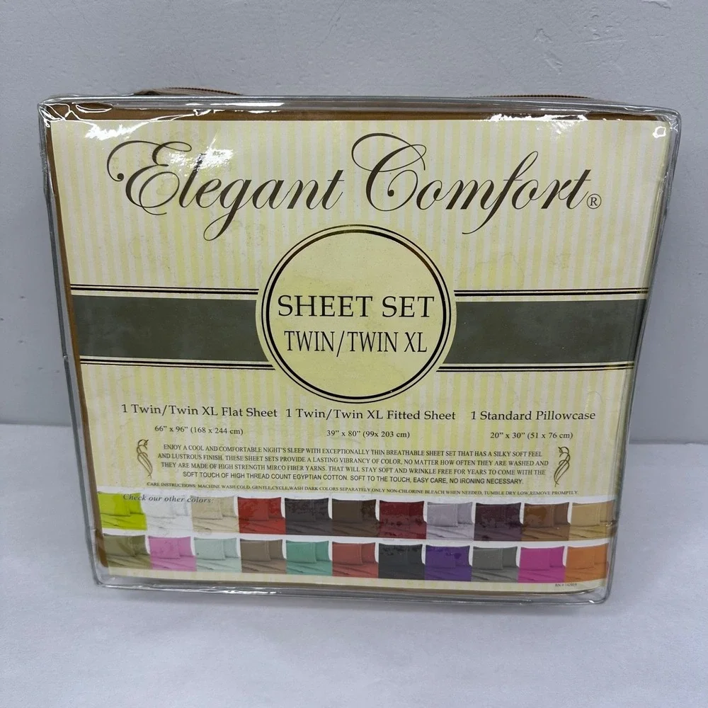 Elegant Comfort 1500 Thread Count Twin Twin XL Sheet Set 3pc Camel Brown New